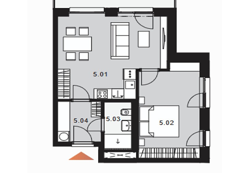 Квартира 2+kk на продаж, 52 м² (9 з 17)