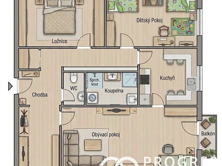Wohnung 3+1 zum Kauf, 72 m² (4 von 13)