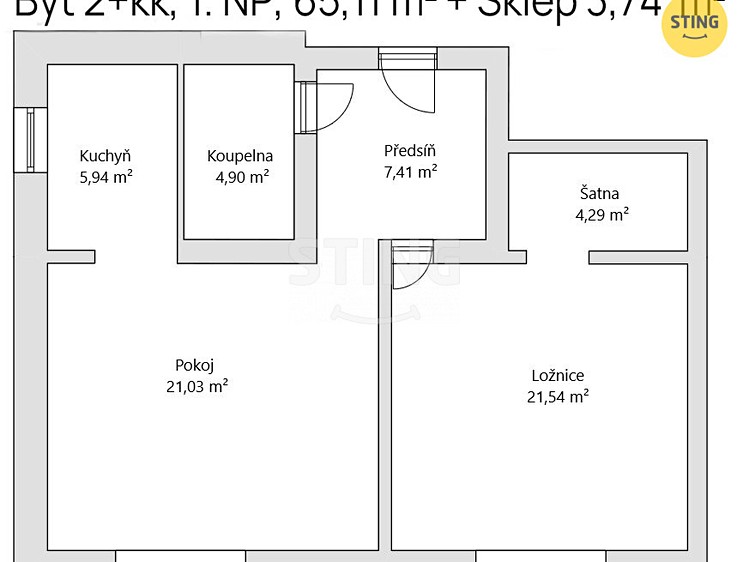 Квартира 2+kk на продаж, 65 м² (10 з 16)