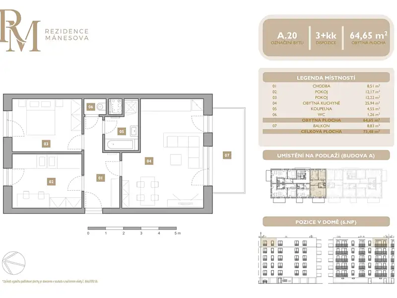 Prodej bytu 3+kk 64 m², Lipník nad Bečvou – náhled fotky 2