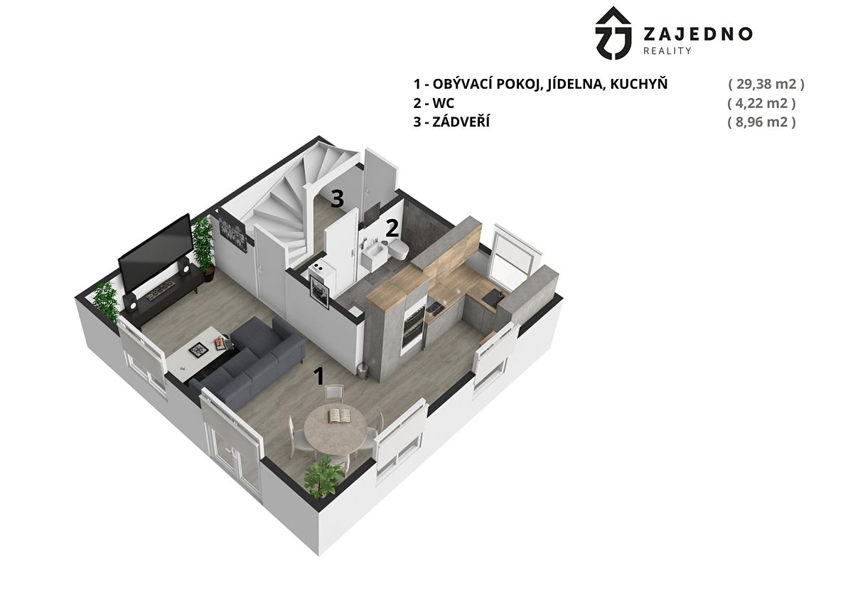 Prodej rodinného domu 79 m², pozemek 562 m² – fotografie 3