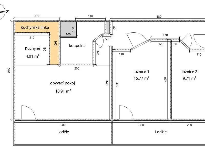 Pronájem bytu 3+kk 68 m², Most – náhled fotky 3