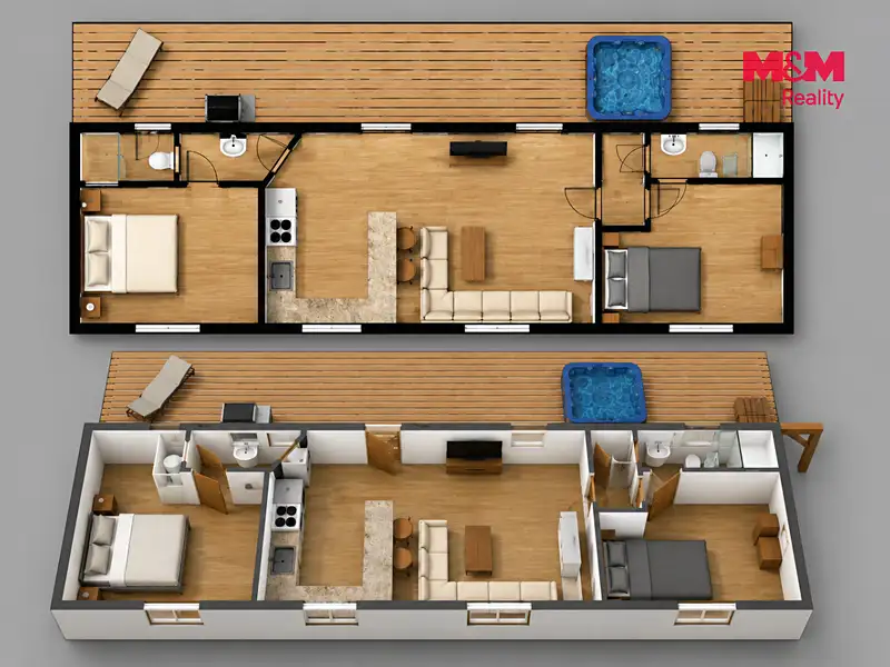 Prodej chaty 40 m², pozemek 923 m², Nepoměřice – náhled fotky 3