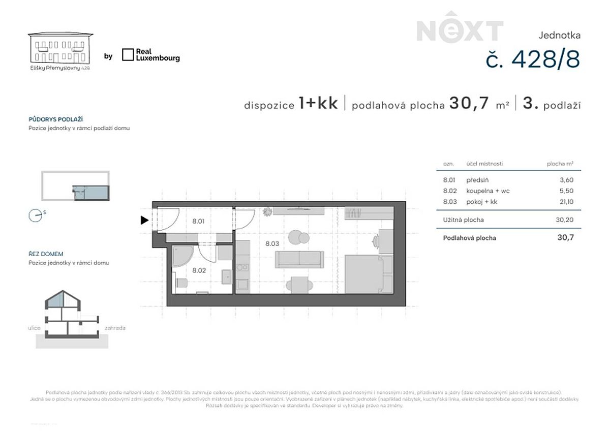 Prodej bytu 1+kk 30 m² – fotografie 5