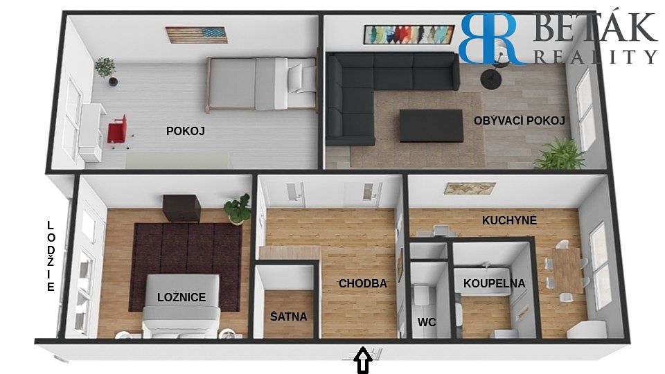 Prodej bytu 3+1 73 m² – fotografie 2