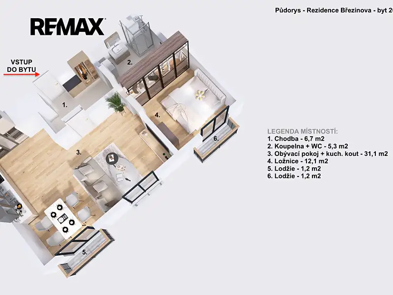 Pronájem bytu 2+kk 55 m², Prostějov – náhled fotky 2