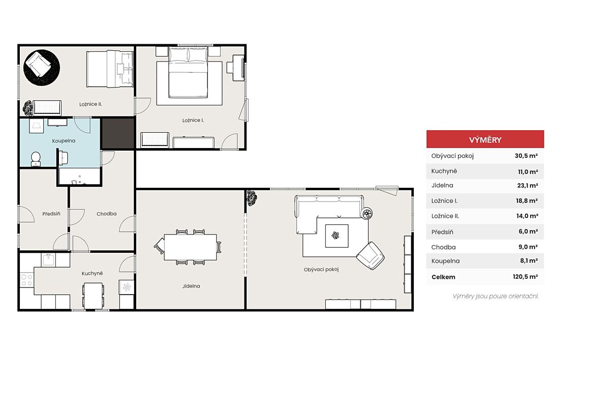 Pronájem bytu 4+1 120 m² – fotografie 3