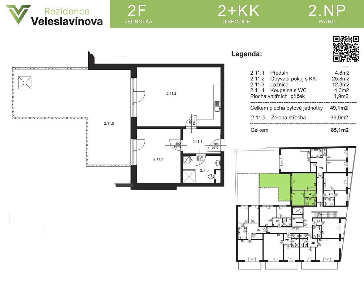 Prodej bytu 2+kk 49 m² – fotografie 2