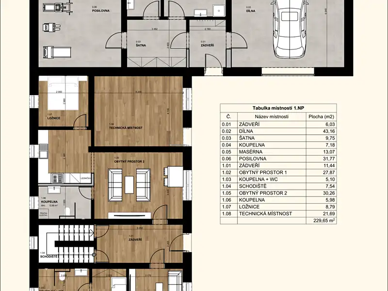 Prodej rodinného domu 353 m², pozemek 2667 m², Skotnice – náhled fotky 3