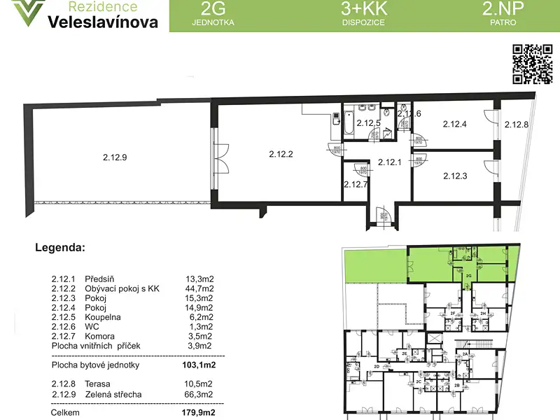 Prodej bytu 3+kk 103 m², Brno – náhled fotky 2