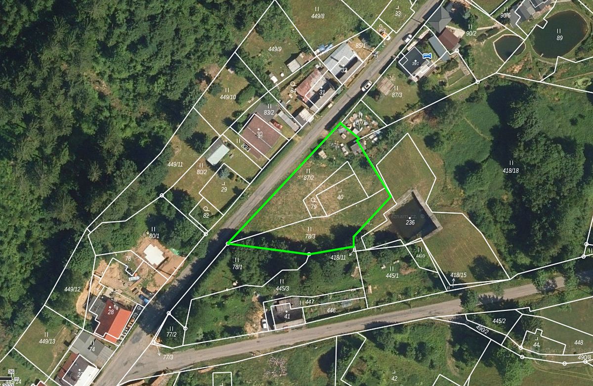 Prodej stavebního pozemku 1563 m²