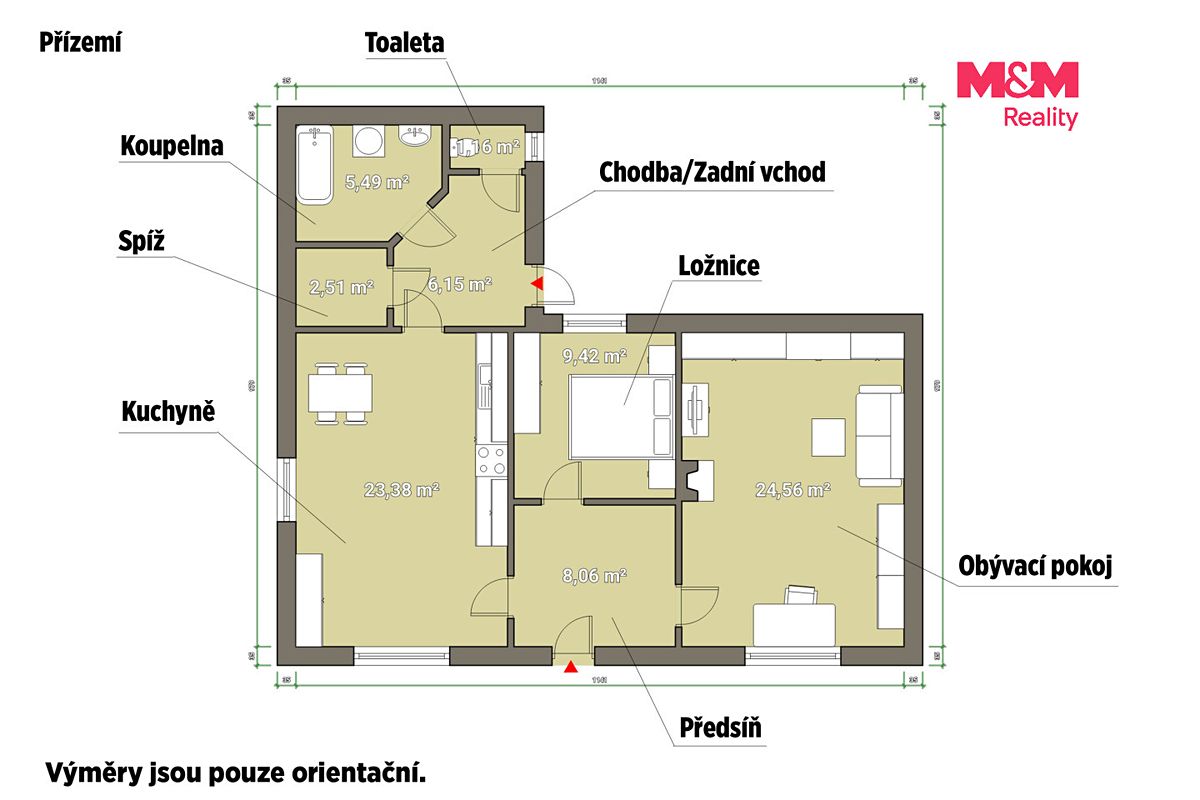 Prodej rodinného domu 80 m², pozemek 611 m² – fotografie 5