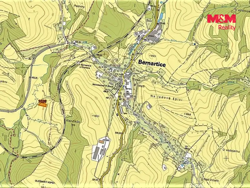 Prodej pole 1835 m², Bernartice – náhled fotky 2