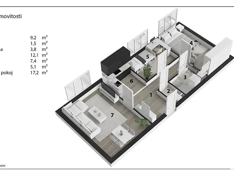 Prodej bytu 3+1 56 m², Liberk – náhled fotky 2