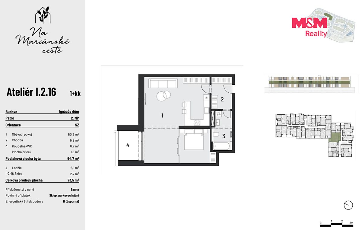 Prodej bytu 2+kk 65 m² – fotografie 3