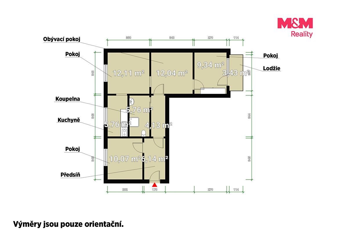 Pronájem bytu 4+1 65 m² – fotografie 2