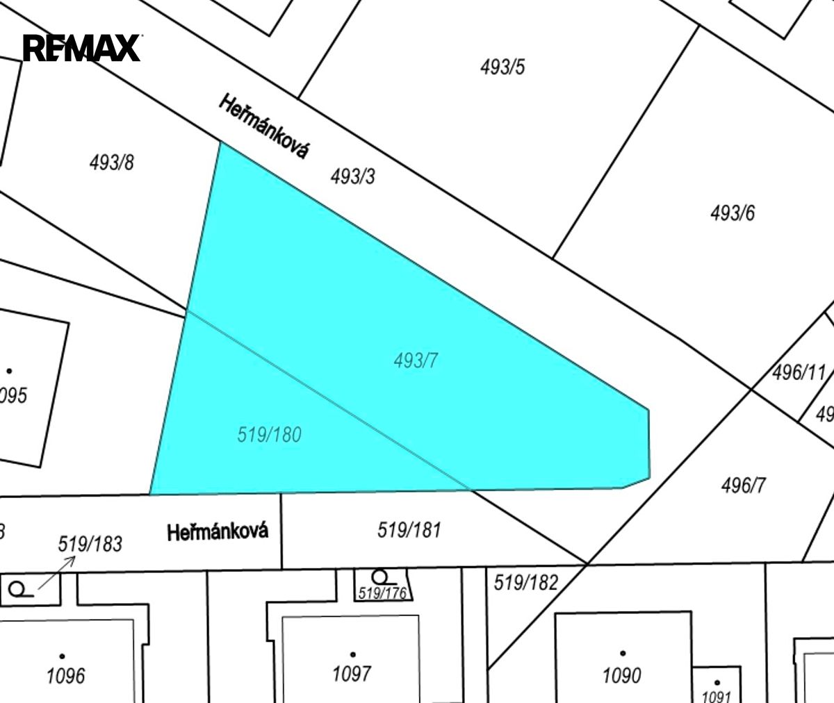 Pronájem stavebního pozemku 1125 m²