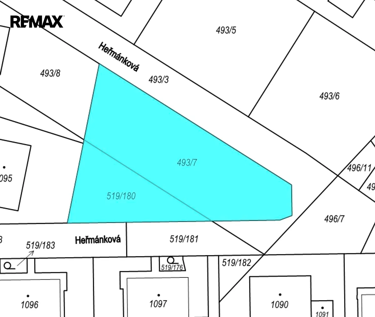 Pronájem stavebního pozemku 1125 m²