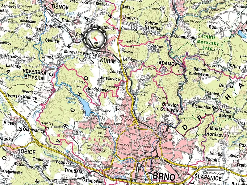 Prodej pole 5157 m², Kuřim – náhled fotky 3