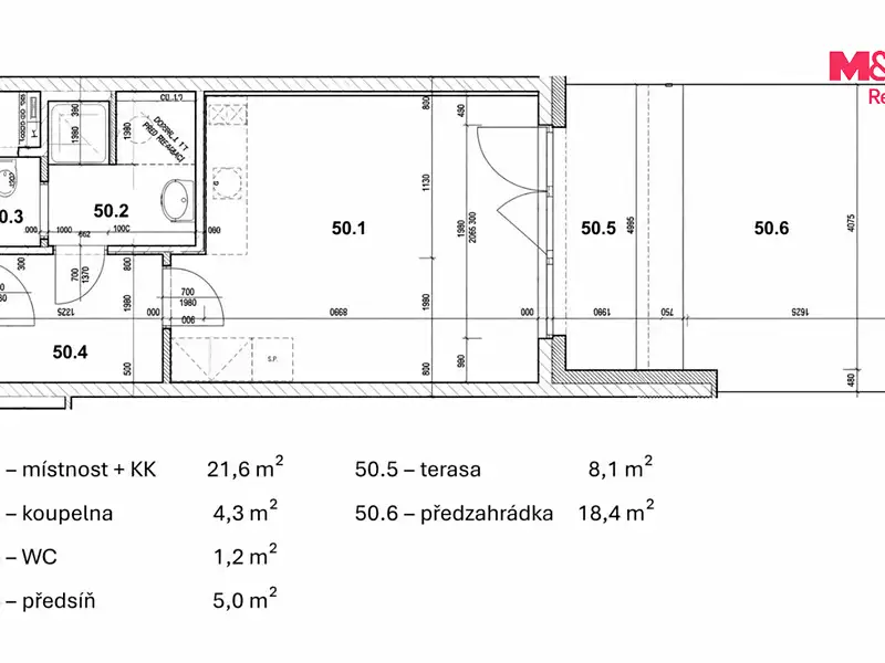 Pronájem bytu 1+kk 32 m², Praha – náhled fotky 2