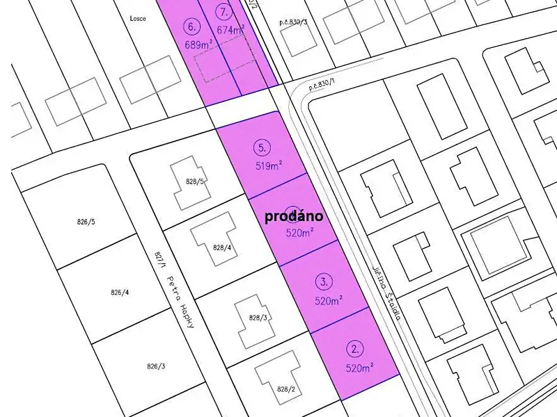 Prodej stavebního pozemku 520 m², Prostějov – náhled fotky 2