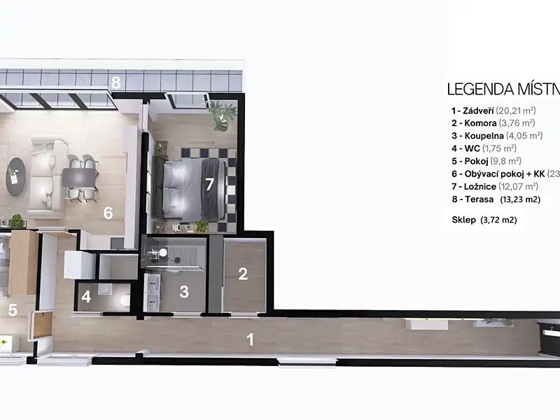 Pronájem bytu 3+kk 78 m², Hradec Králové – náhled fotky 3