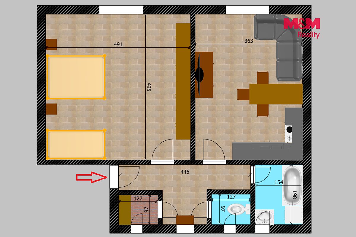 Prodej bytu 2+kk 53 m² – fotografie 4