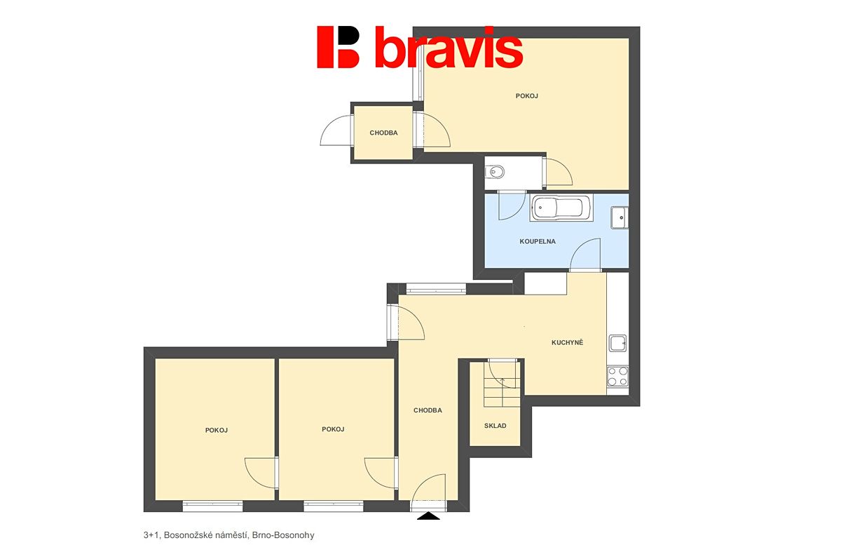 Pronájem bytu 3+1 98 m² – fotografie 2
