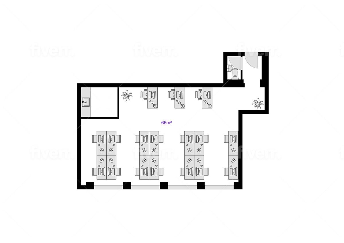 Pronájem kanceláře 66 m² – fotografie 3