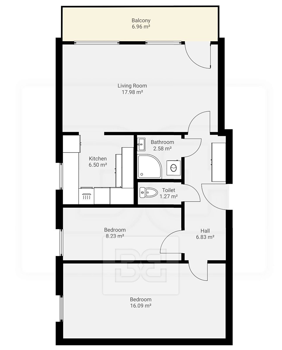 Pronájem bytu 3+kk 59 m² – fotografie 3