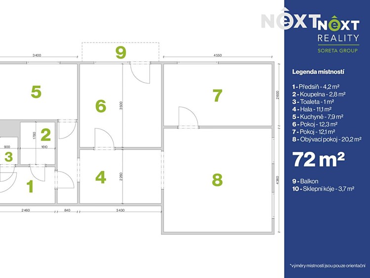 Квартира 3+1 на продаж, 72 м² (17 з 23)