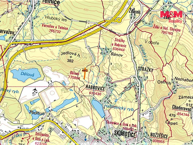 Prodej pole 5151 m², Ústí nad Labem – náhled fotky 3