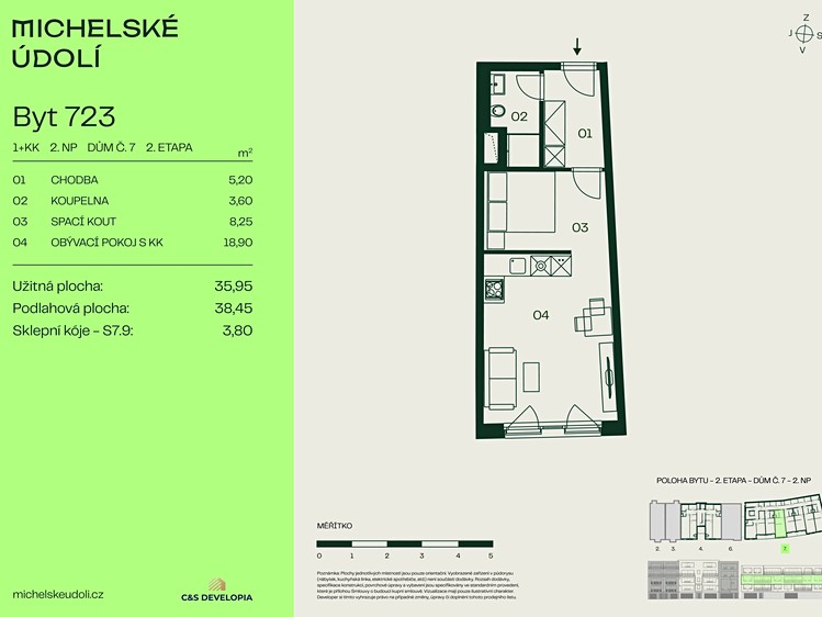 Квартира 1+kk на продаж, 36 м² (5 з 5)