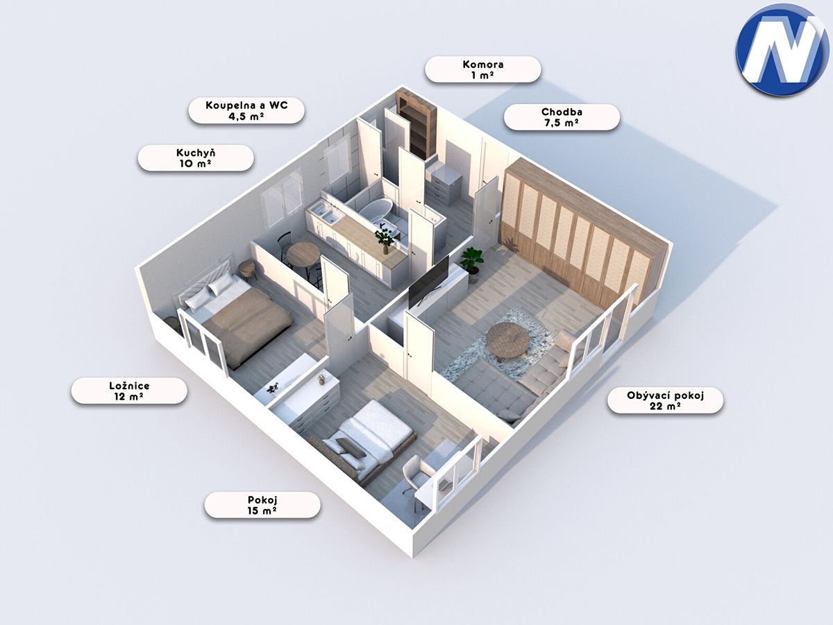 Prodej bytu 3+1 71 m² – fotografie 2