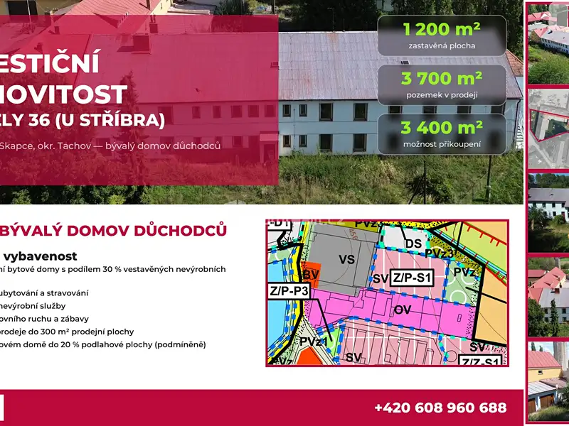 Prodej ubytovacího zařízení 1218 m², Skapce – náhled fotky 3