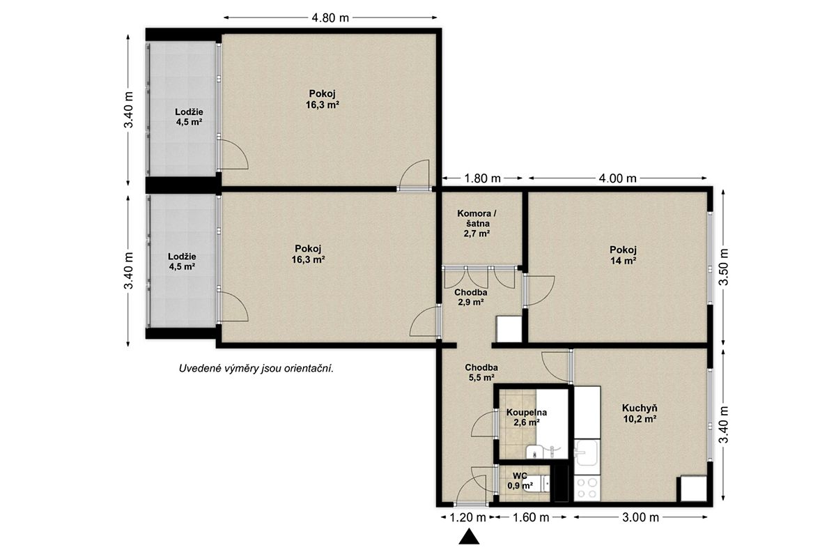 Prodej bytu 3+1 72 m² – fotografie 4