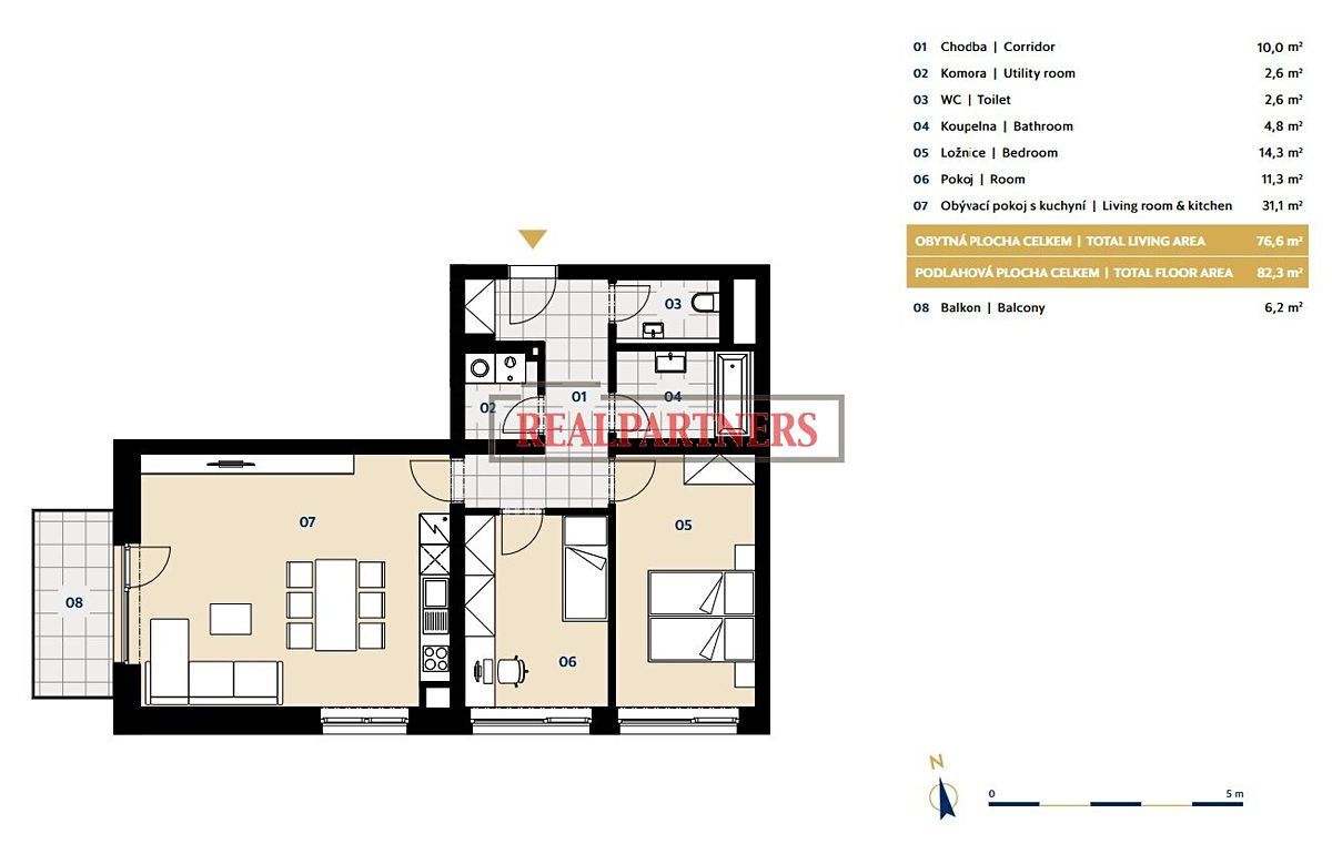 Prodej bytu 3+kk 88 m² – fotografie 2
