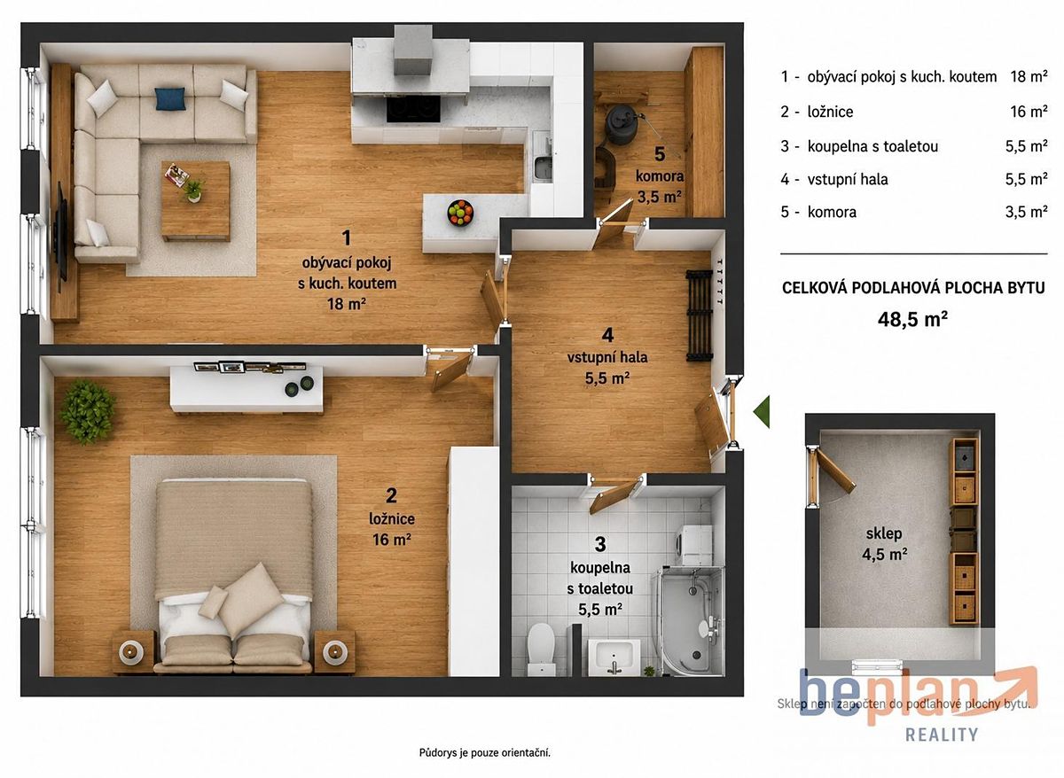 Prodej bytu 2+kk 48 m² – fotografie 2