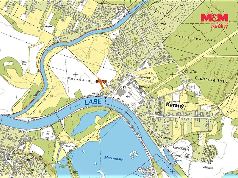 Prodej pole 463 m², Káraný – náhled fotky 2