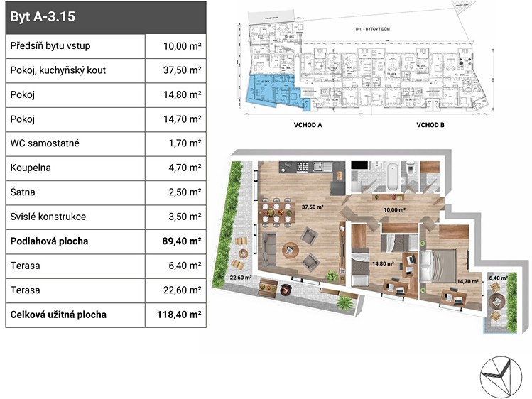Wohnung 3+kk zum Kauf, 89 m² (4 von 4)