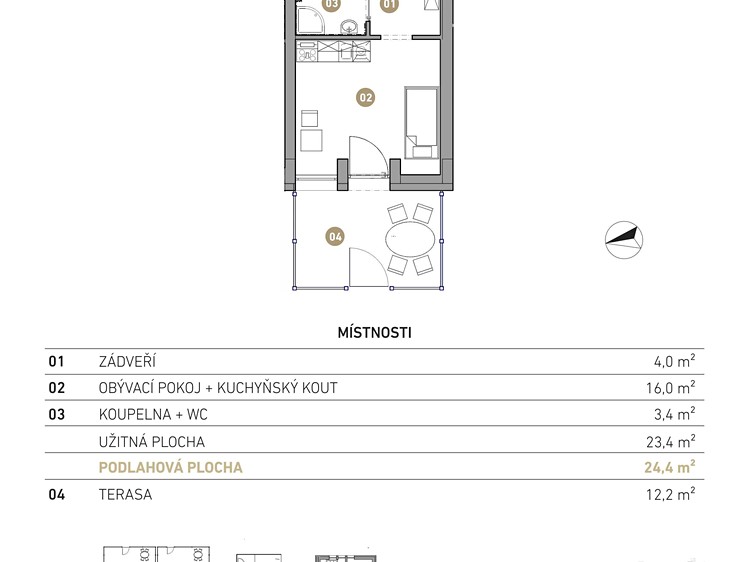 Wohnung 1+kk zum Kauf, 23 m² (4 von 8)