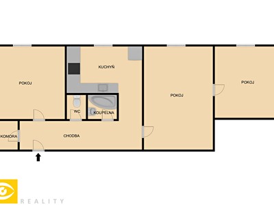 Квартира 3+1 в оренду, 57 м² (2 з 16)