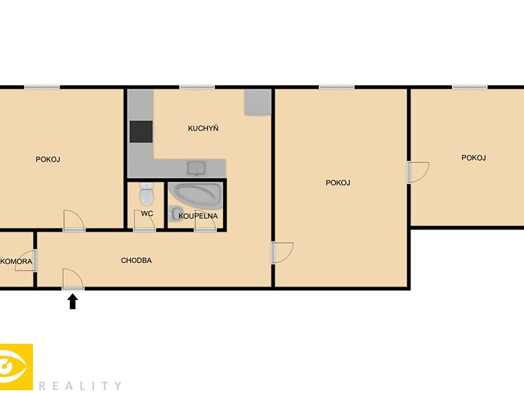 Квартира 3+1 в оренду, 57 м² (2 з 16)