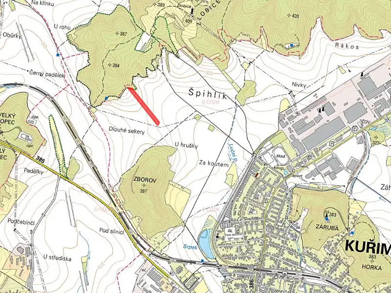 Prodej pole 5157 m², Kuřim – náhled fotky 2