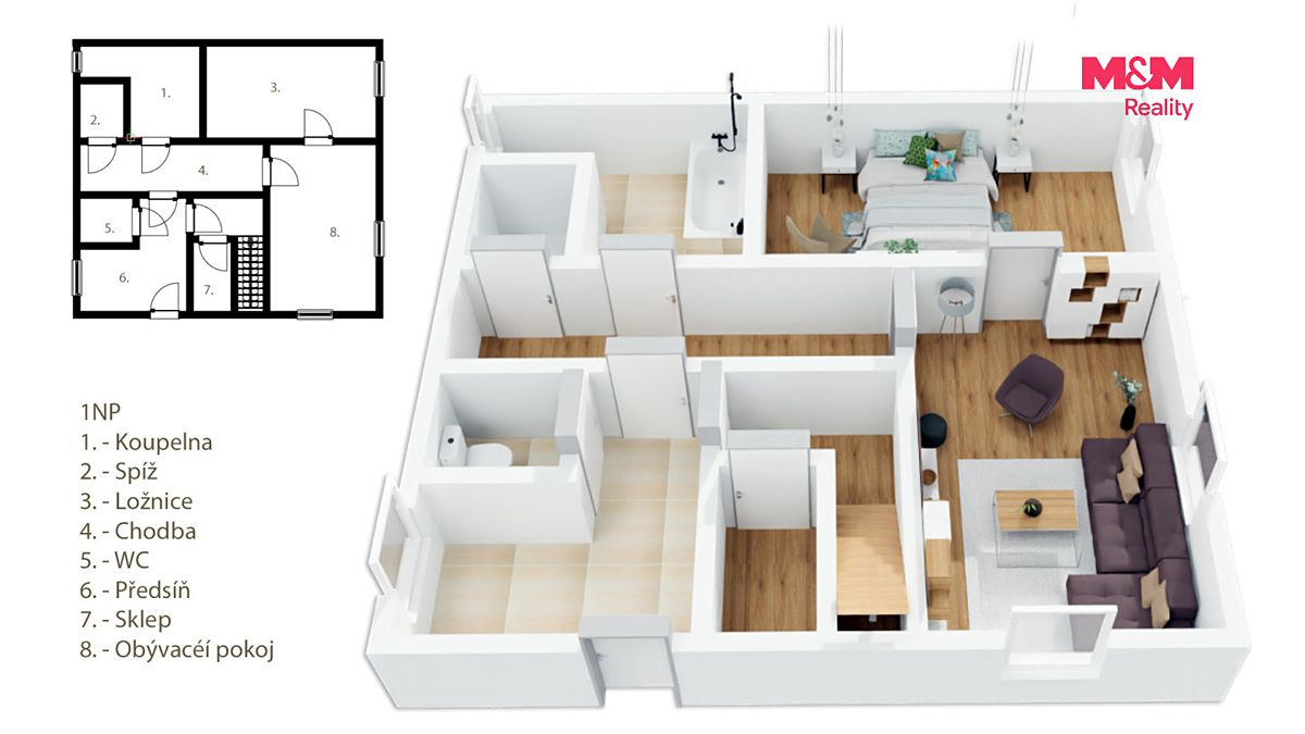Prodej rodinného domu 120 m², pozemek 1399 m² – fotografie 2