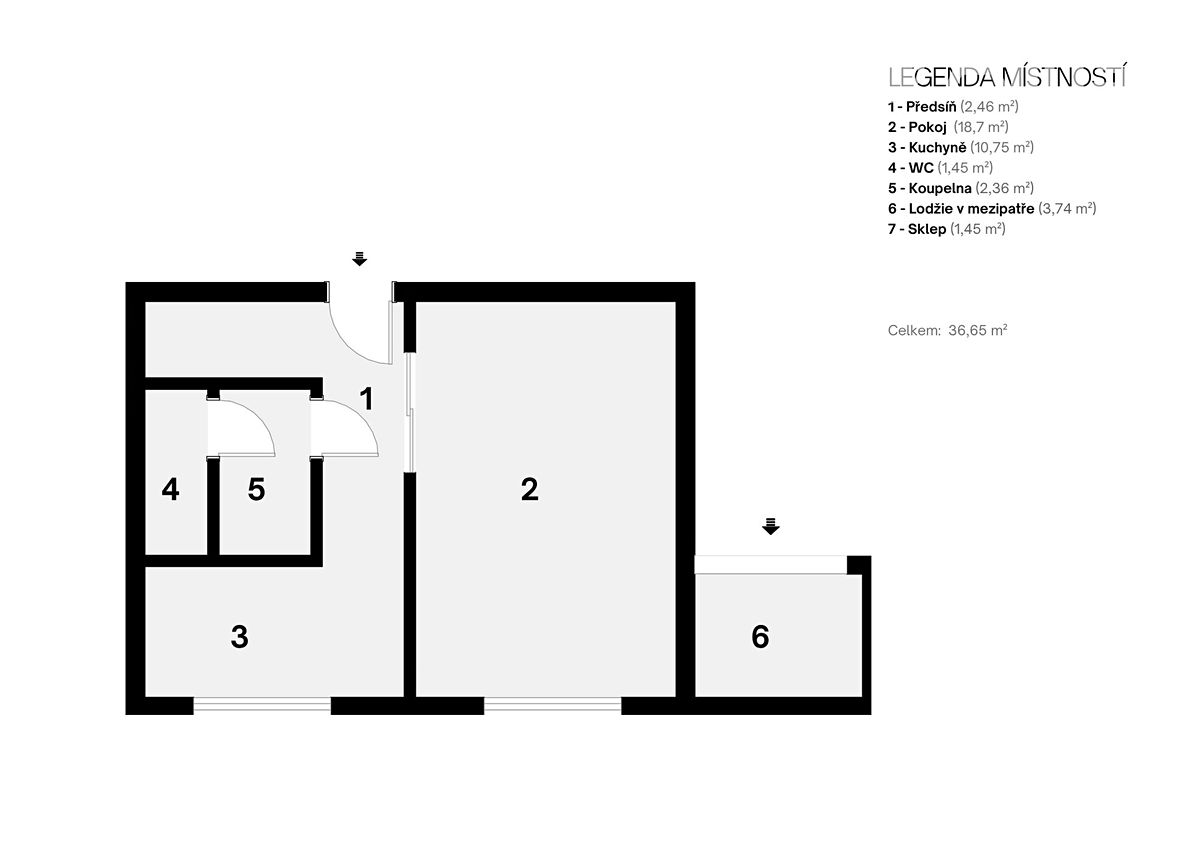 Prodej bytu 1+1 35 m² – fotografie 3
