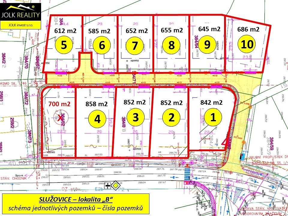 Prodej stavebního pozemku 890 m² – fotografie 3