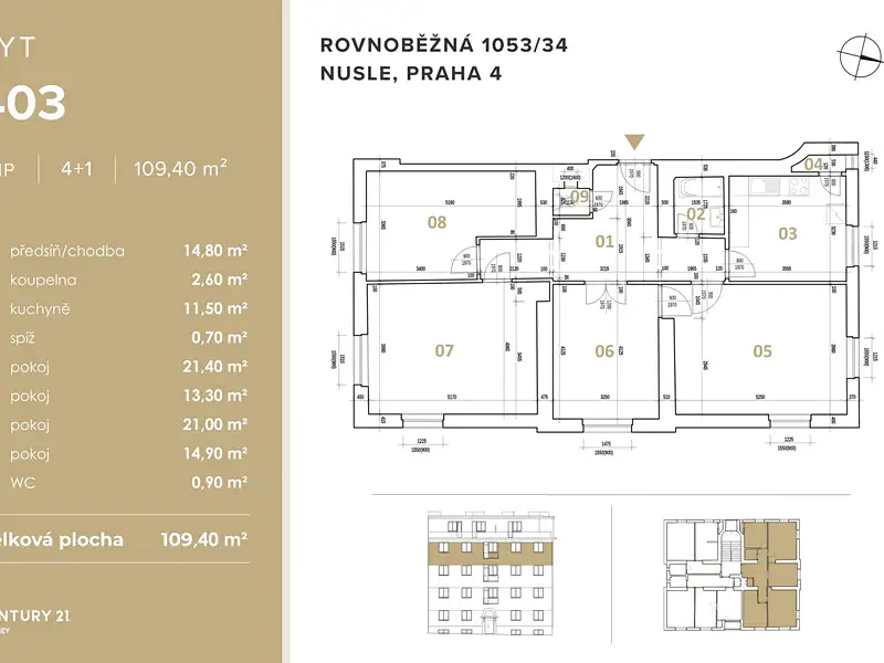 Prodej bytu 4+1 109 m², Praha – náhled fotky 3