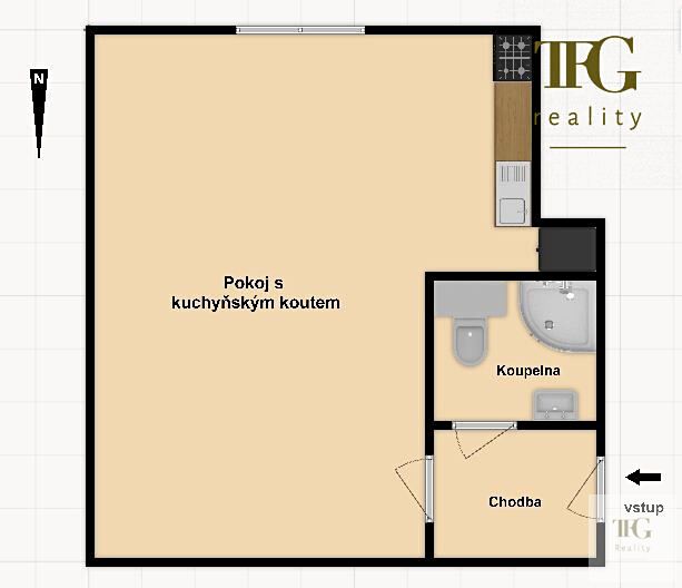 Prodej bytu 1+kk 25 m² – fotografie 2