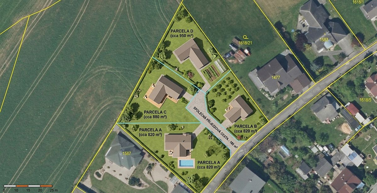 Prodej stavebního pozemku 3623 m² – fotografie 2
